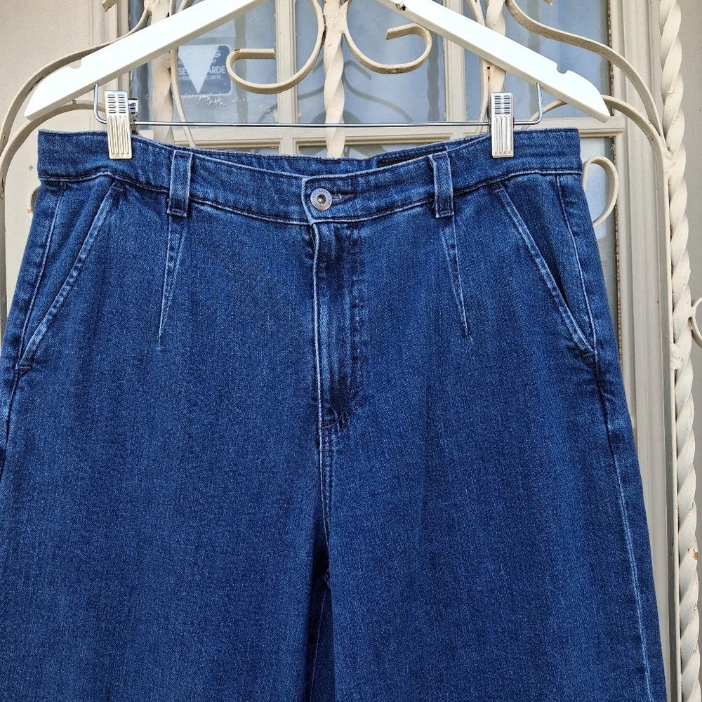 AG Adriano Goldschmied DANEEL High-Rise Wide Leg Crop Denim Jeans Women Size 30 - Picture 6 of 16